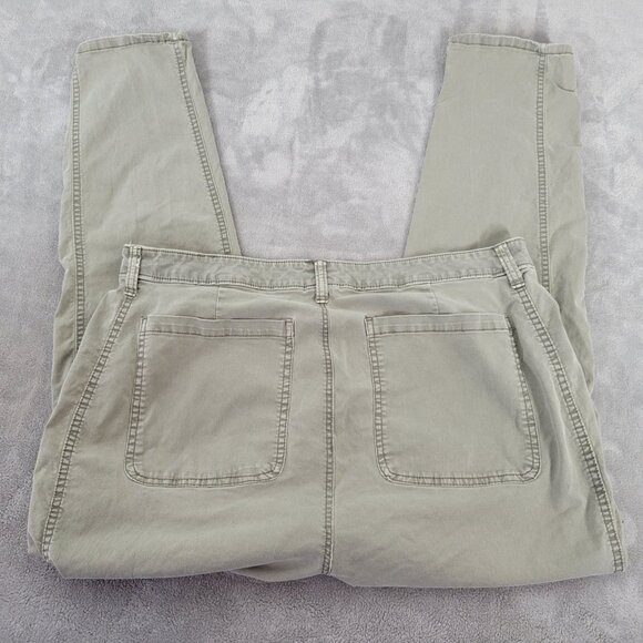 Old Navy Womens Pants 18 Plus Cropped Green Zip Fly Pockets Cotton Blend GRE26E - Picture 5 of 9
